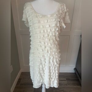 Max Edition Cream Textured Mini Dress size XL new with tags